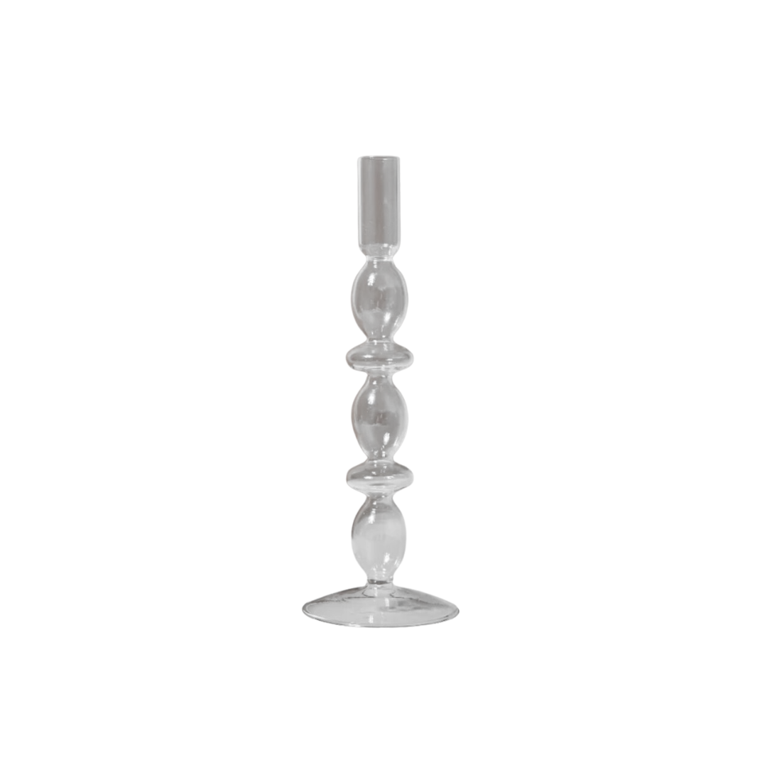 Glass Taper Candle Holder Set